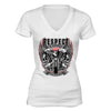 XtraFly Apparel Women's Respect Earned Loyalty Biker Motorcycle V-neck Short Sleeve T-shirt