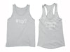 XtraFly Apparel Why cus I Said So Valentine's Matching Couples Racer-back Tank-Top