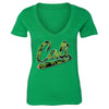 XtraFly Apparel Women's CA Cali Blunt 420  V-neck Short Sleeve T-shirt