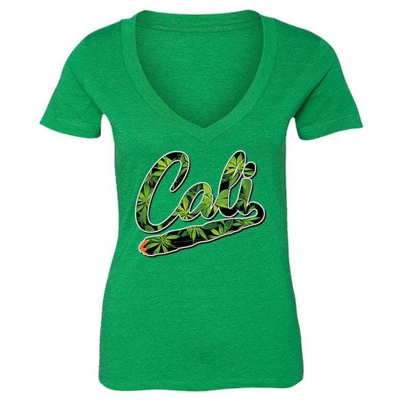 XtraFly Apparel Women's CA Cali Blunt 420  V-neck Short Sleeve T-shirt