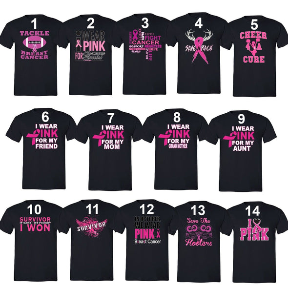 XtraFly Apparel Men's Breast Cancer Awareness Crewneck Short Sleeve T-shirt