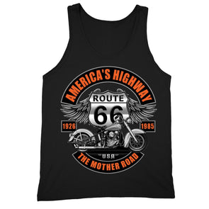 XtraFly Apparel Men's Route 66 America's Highway Biker Motorcycle Tank-Top