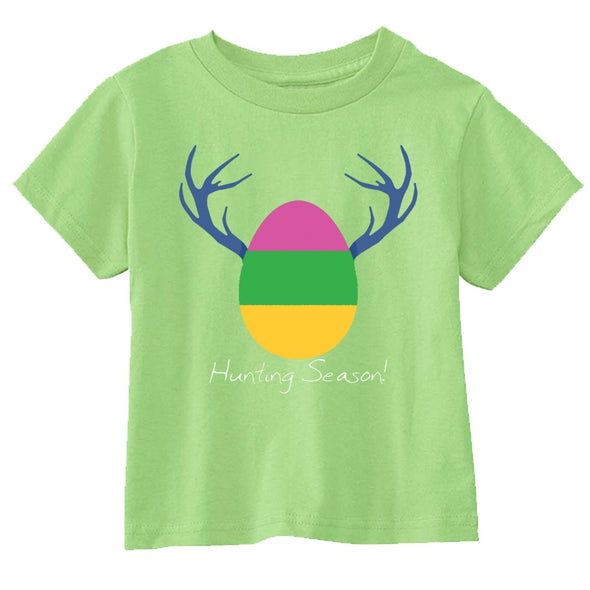 XtraFly Apparel Boys Hunting Season Antlers Easter Crewneck Short Sleeve T-shirt