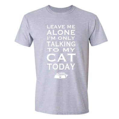 XtraFly Apparel Men's Talking to My Cat Animal Lover Crewneck Short Sleeve T-shirt