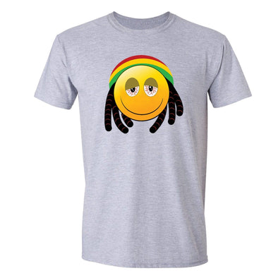XtraFly Apparel Men's Rasta Emoji Reggae High Novelty Gag Crewneck Short Sleeve T-shirt