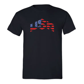 XtraFly Apparel Men's USA Flag American Pride Crewneck Short Sleeve T-shirt