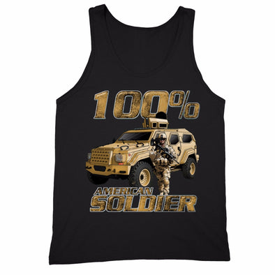 XtraFly Apparel Men's 100% American Soldier Military Pow Mia Tank-Top