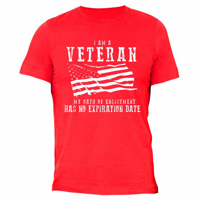 XtraFly Apparel Men's I Am Veteran US Flag Military Pow Mia Crewneck Short Sleeve T-shirt