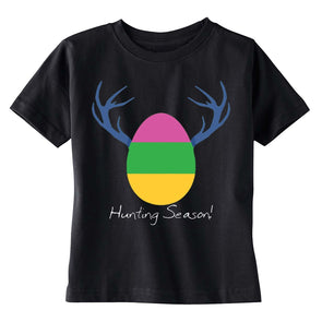 XtraFly Apparel Boys Hunting Season Antlers Easter Crewneck Short Sleeve T-shirt