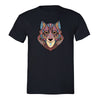 XtraFly Apparel Men's Wolf Pink Tribal Animal Crewneck Short Sleeve T-shirt