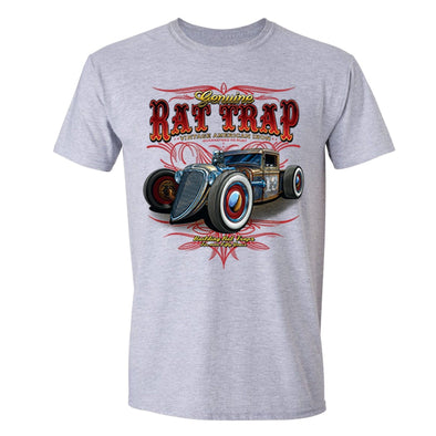 XtraFly Apparel Men's Genuine Rat Trap American Car Truck Garage Crewneck Short Sleeve T-shirt
