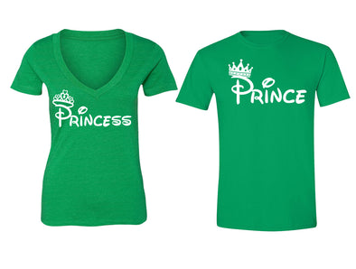 XtraFly Apparel Prince Princess Crown Valentine's Matching Couples Short Sleeve T-shirt