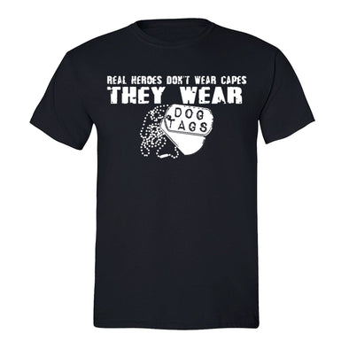 XtraFly Apparel Men's Dog Tags Military Pow Mia Crewneck Short Sleeve T-shirt