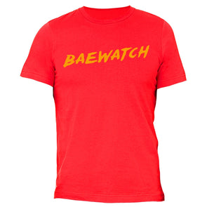 XtraFly Apparel Men's Baewatch Novelty Gag Crewneck Short Sleeve T-shirt