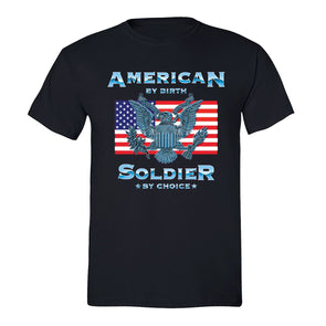 XtraFly Apparel Men's Soldier by Choice Military Pow Mia Crewneck Short Sleeve T-shirt