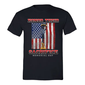 XtraFly Apparel Men's Honor Sacrifice Military Pow Mia Crewneck Short Sleeve T-shirt