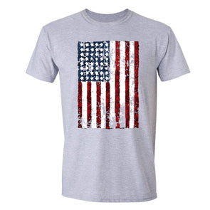 XtraFly Apparel Men's Flag USA Distressed American Pride Crewneck Short Sleeve T-shirt