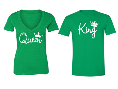 XtraFly Apparel Queen King Reina Rey Valentine's Matching Couples Short Sleeve T-shirt