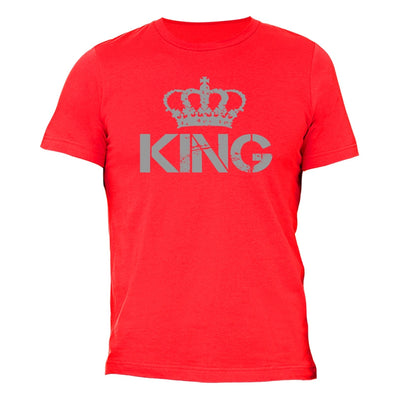 XtraFly Apparel Men's King Silver Crown Matching Couples Crewneck Short Sleeve T-shirt
