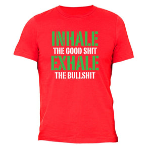 XtraFly Apparel Men's Inhale Good Shit Exhale  Crewneck Short Sleeve T-shirt