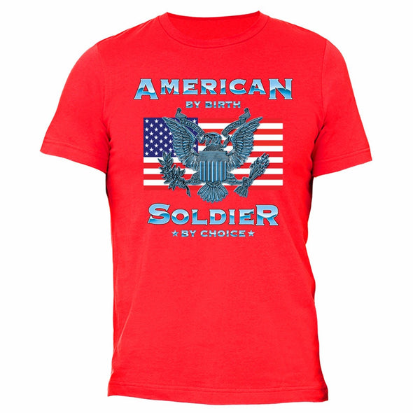 XtraFly Apparel Men's Soldier by Choice Military Pow Mia Crewneck Short Sleeve T-shirt