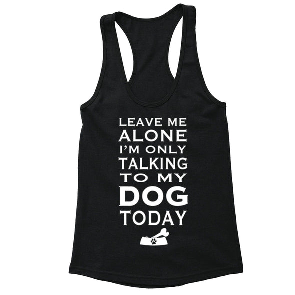 XtraFly Apparel Women's Talking to My Dog Animal Lover Racer-back Tank-Top