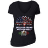 XtraFly Apparel Women's American Grown Mexican Heritage V-neck Short Sleeve T-shirt