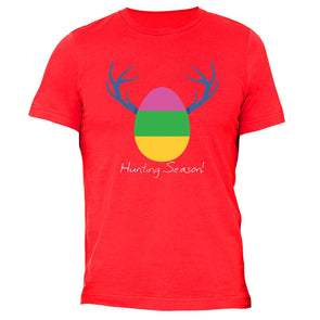 XtraFly Apparel Men's Hunting Season Antlers Easter Crewneck Short Sleeve T-shirt