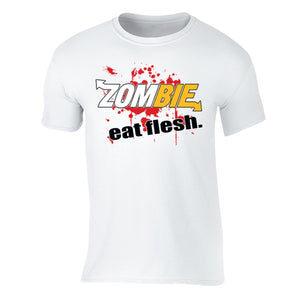 XtraFly Apparel Men's Zombie Eat Flesh Novelty Gag Crewneck Short Sleeve T-shirt