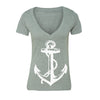 XtraFly Apparel Women's Anchor Rope Vacation Novelty Gag V-neck Short Sleeve T-shirt