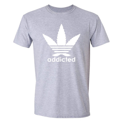 XtraFly Apparel Men's Addicted 420 Leaf  Crewneck Short Sleeve T-shirt