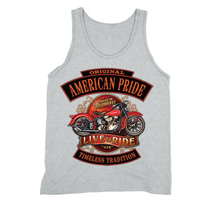 XtraFly Apparel Men's Live To Ride Pride Milwaukee Biker Motorcycle Tank-Top