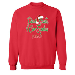 XtraFly Apparel Dear Santa I Can Explain Ugly Christmas Pullover Crewneck-Sweatshirt