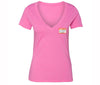 XtraFly Apparel Women's Pocket Guy that Hates Halloween Pumpkin V-neck Short Sleeve T-shirt