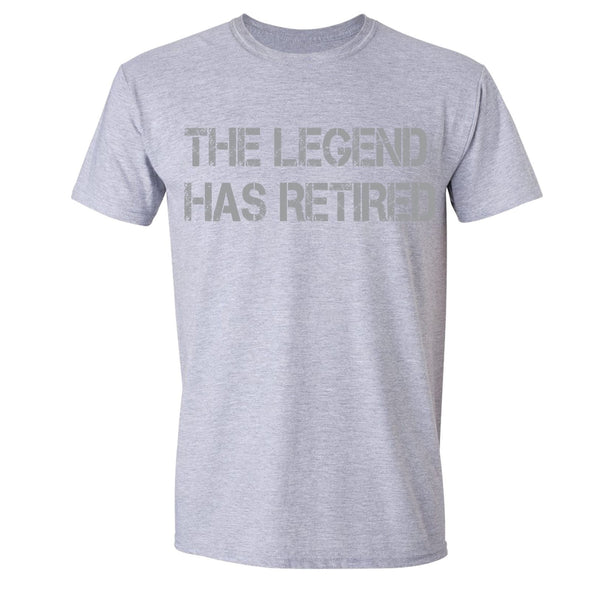 XtraFly Apparel Men's The Legend Has Retired Father's Day Crewneck Short Sleeve T-shirt