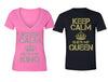 XtraFly Apparel Queen Reina King Rey Valentine's Matching Couples Short Sleeve T-shirt