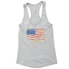 XtraFly Apparel Women's American Flag Distressed 4th of July Racer-back Tank-Top