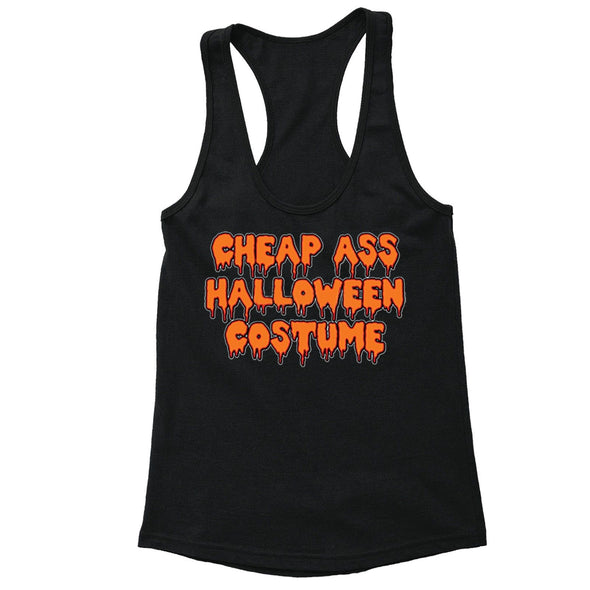 XtraFly Apparel Women's Cheap Ass Costume Halloween Pumpkin Racer-back Tank-Top