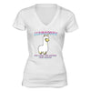 XtraFly Apparel Women's Unicorn Llamacorn Llama Novelty Gag V-neck Short Sleeve T-shirt