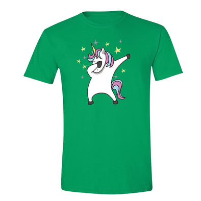 XtraFly Apparel Men's Unicorn Dabbing Rainbow Novelty Gag Crewneck Short Sleeve T-shirt