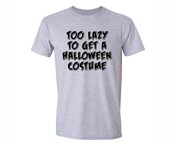 XtraFly Apparel Men's Too Lazy to Get Costume Halloween Pumpkin Crewneck Short Sleeve T-shirt