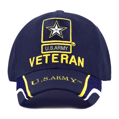 XtraFly Apparel Veteran Military US Army Adjustable Hat Cap 3D Embroidered