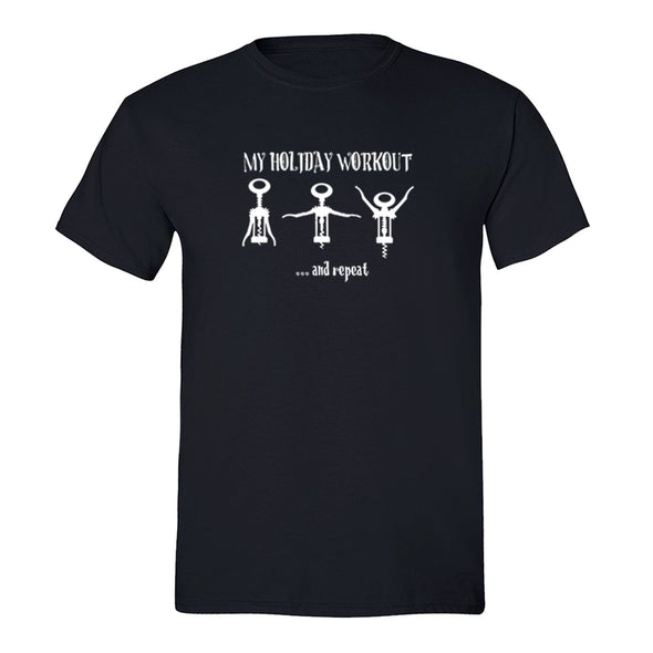 XtraFly Apparel Men's My Holiday Workout Ugly Christmas Crewneck Short Sleeve T-shirt