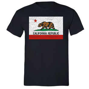 XtraFly Apparel Men's Republic Bear Flag CA California Pride Crewneck Short Sleeve T-shirt