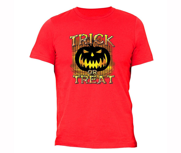 XtraFly Apparel Men's Trick or Treat Bones Halloween Pumpkin Crewneck Short Sleeve T-shirt