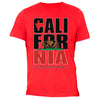 XtraFly Apparel Men's Stacked Cali Bear California Pride Crewneck Short Sleeve T-shirt