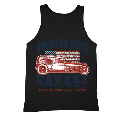 XtraFly Apparel Men's Service Car Garage Flag American Pride Tank-Top