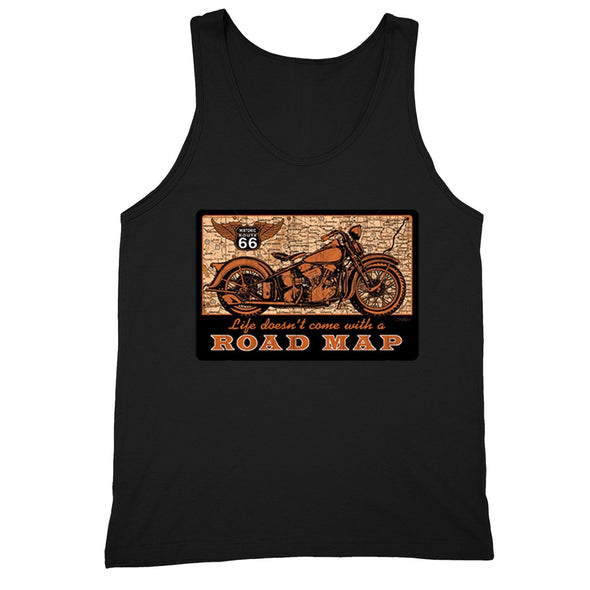 XtraFly Apparel Men's Road Map Route 66 Biker Motorcycle Tank-Top