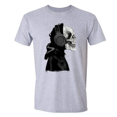 XtraFly Apparel Men's Skeleton Muerte Skulls Day Of The Dead Crewneck Short Sleeve T-shirt