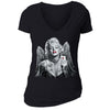 XtraFly Apparel Women's Selfie Angel Wings Marilyn Monroe V-neck Short Sleeve T-shirt